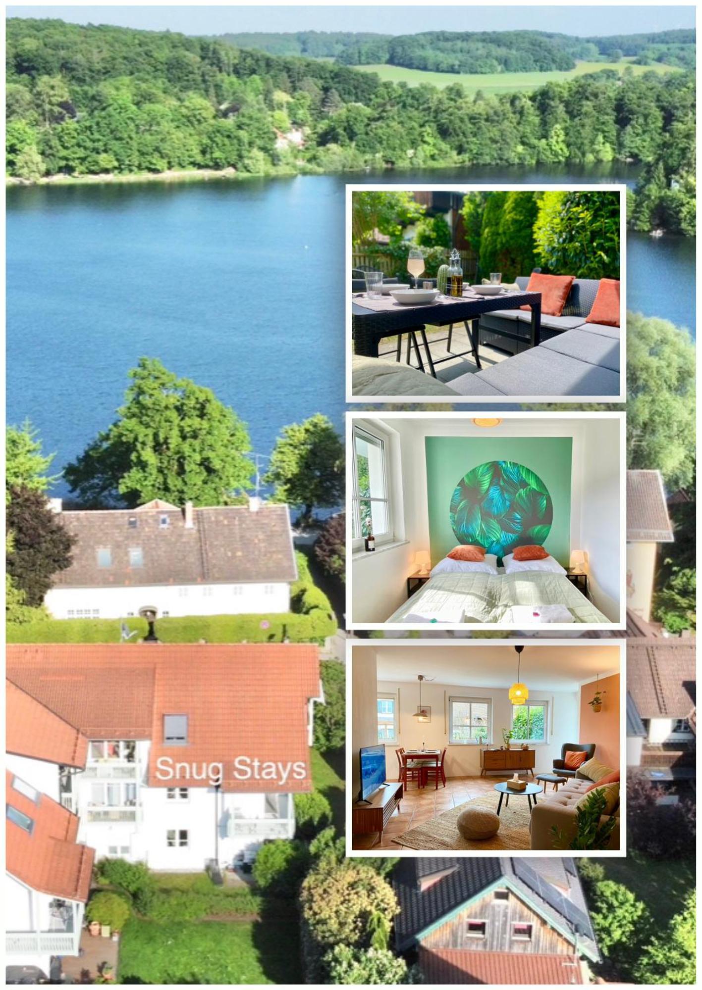 Snug Stays I 3 Zimmer Design Apartment Am See Mit Garten I Home Office I Highspeed Wifi Weßling 외부 사진