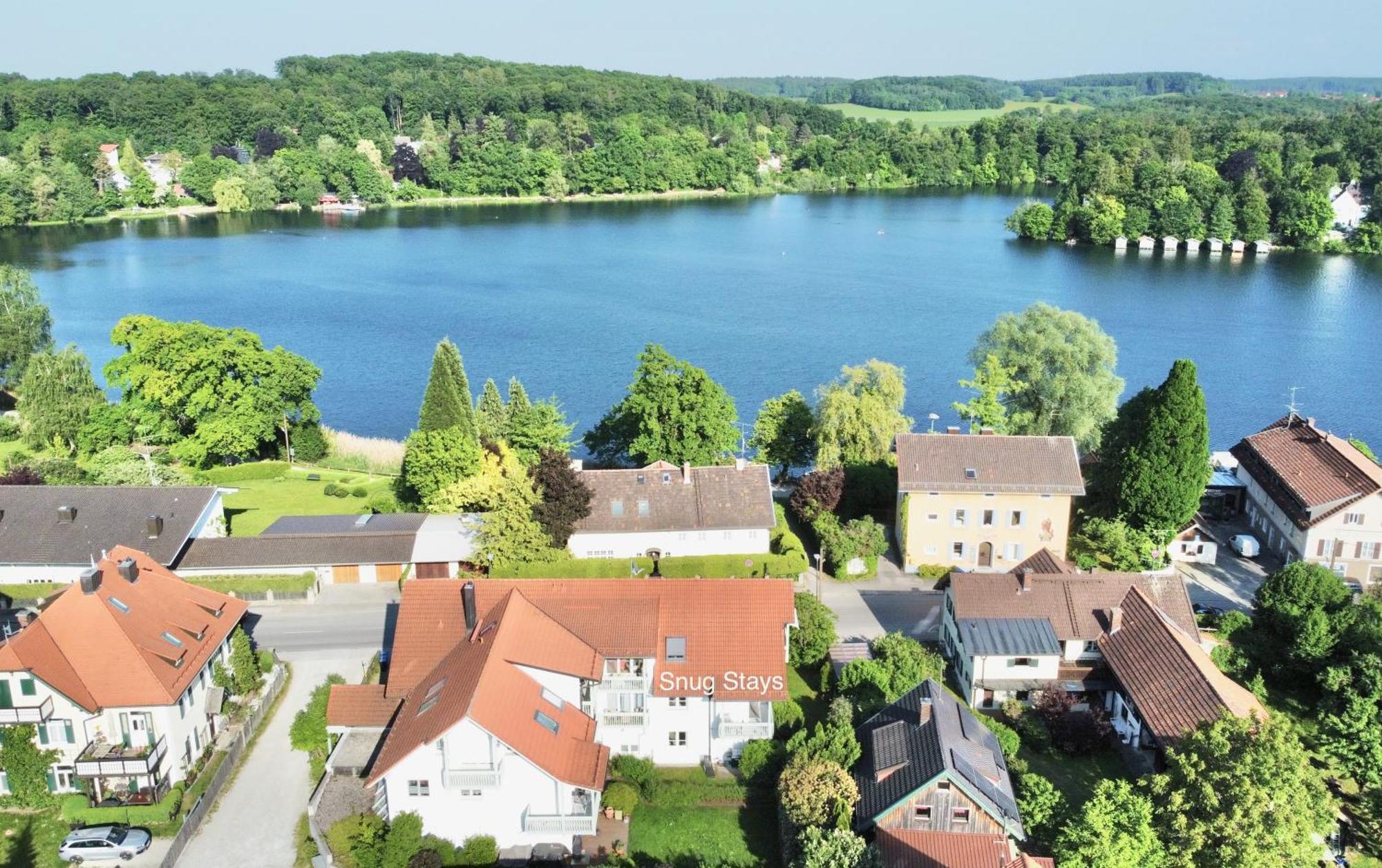 Snug Stays I 3 Zimmer Design Apartment Am See Mit Garten I Home Office I Highspeed Wifi Weßling 외부 사진